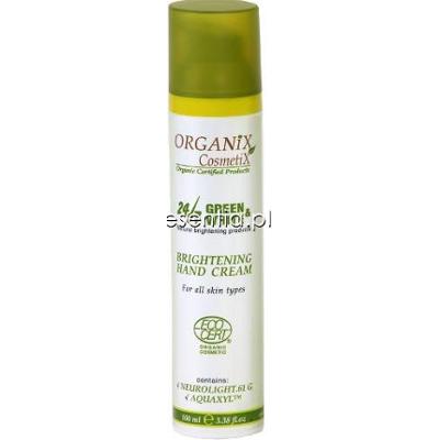 OrganiX CosmetiX 24/7 Green & White Krem do rąk rozjaśniający przebarwienia skórne 100 ml