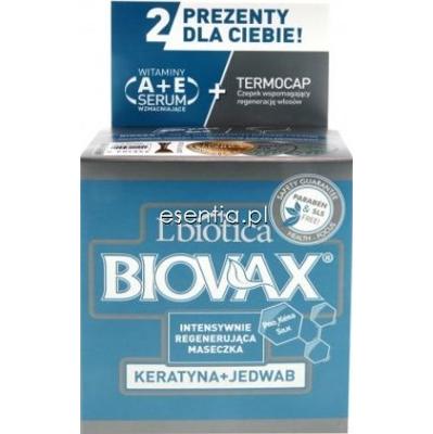 L'Biotica BIOVAX Intensywnie regenerująca maseczka do włosów Keratyna + Jedwab 250 ml
