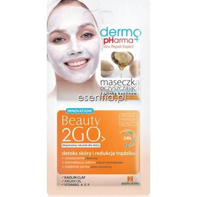 DermoPharma+ Beauty2GO Maseczka oczyszczająca z glinką kaolinową 2 x 5 ml