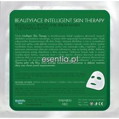 BeautyFace Intelligent Skin Therapy Regulująca wydzielanie sebum maska z ekstraktem bazylii 