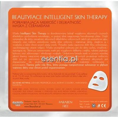 BeautyFace Intelligent Skin Therapy Poprawiająca miękkość i delikatność maska z ceramidami 