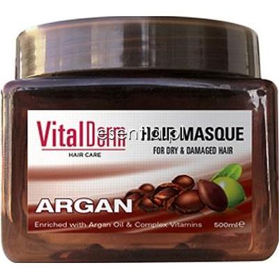 VitalDerm  Odżywcza maska arganowa do włosów suchych i zniszczonych 500 ml