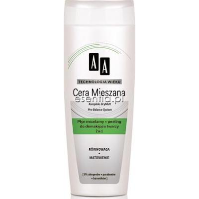 AA Technologia Wieku Cera mieszana Płyn micelarny + peeling do demakijażu twarzy 2 w 1 200 ml