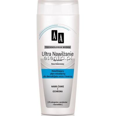AA Technologia Wieku Ultra Nawilżanie Nawilżający płyn micelarny do demakijażu oczu i twarzy 200 ml