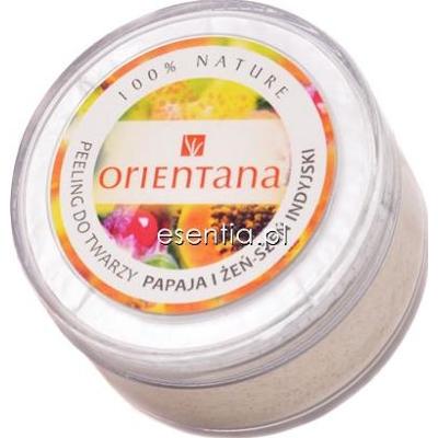 Orientana  Naturalny kremowy peeling do twarzy Papaja i Żeńszeń indyjski 50 g