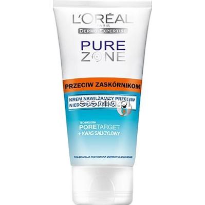 L'Oreal Paris Pure Zone Krem nawilżający przeciw niedoskonałościom przeciw zaskórnikom 40 ml