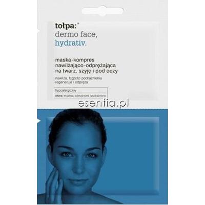 Tołpa dermo face. hydrativ. Maska-kompres nawilżająco - odprężająca na twarz, szyję i pod oczy 2x6 ml
