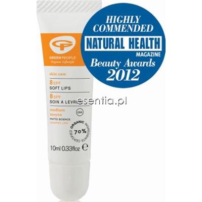 Green People  Bezzapachowy balsam do ust z filtrem SPF 8 10 ml
