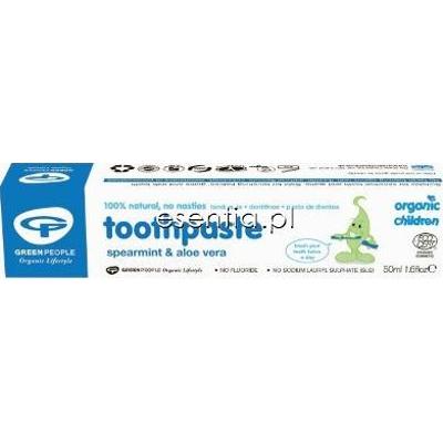 Green People  Miętowo - aloesowa pasta do zębów dla dzieci (bez fluoru) 50 ml