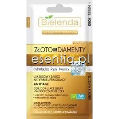 Bielenda Celebrity Collection Luksusowy zabieg aktywnie liftingujący anti-age Złoto i Diamenty 2 x 5 g