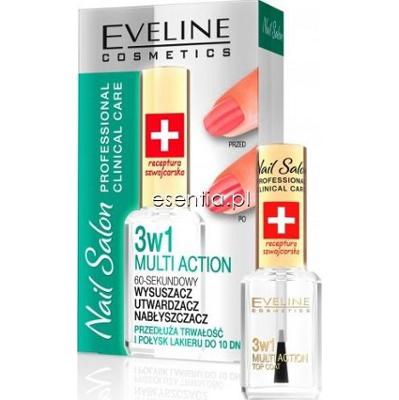 Eveline  Nail Salon 3w1 Multi Action Wysuszacz utwardzacz nabłyszczacz 12 ml