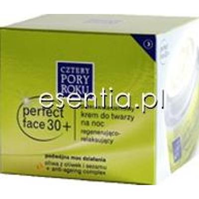 Cztery Pory Roku  Perfect Face 30+ Przeciwstarzeniowy krem do twarzy na noc regenerująco - relaksujący 50 ml