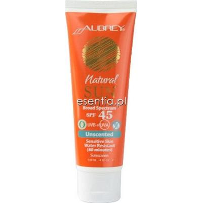 Aubrey Organics  Natural Sun Mleczko do opalania dla skóry wrażliwej SPF 45 118 ml