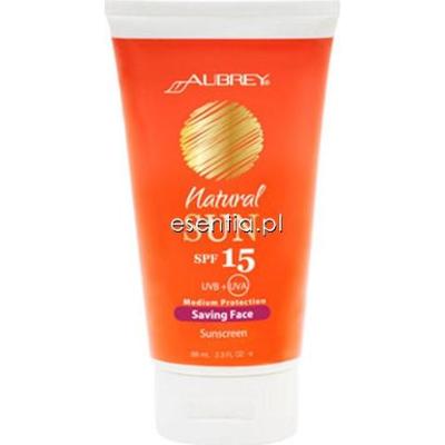 Aubrey Organics  Natural Sun Mleczko ochronne do twarzy SPF 15 68 ml