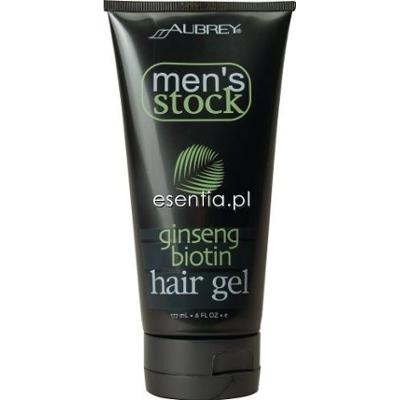 Aubrey Organics  Men's Stock Żel do stylizacji włosów z żeń-szeniem i biotyną dla mężczyzn 177 ml