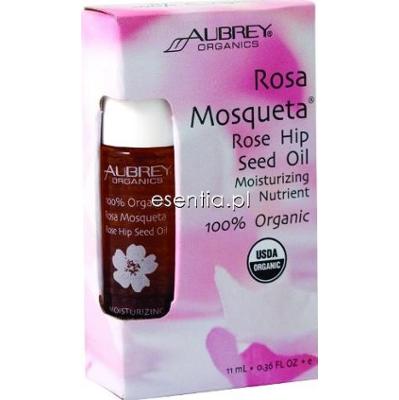 Aubrey Organics  Olejek z owoców dzikiej róży rosa mosqueta 100% 11 ml