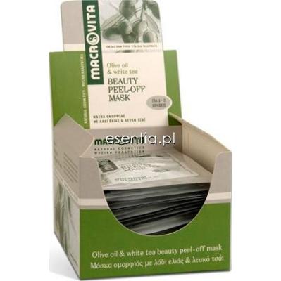 Macrovita  Oczyszczająca maseczka do twarzy z bio-oliwą z oliwek i białą herbatą 15 ml