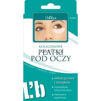 L'Biotica  Kolagenowe płatki pod oczy - redukcja cieni i obrzęków op./3x2 szt.