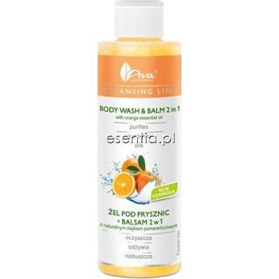 Ava  Żel pod prysznic + balsam 2w1 z naturalnym olejkiem pomarańczowym 200 ml