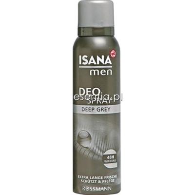 Isana  Men Dezodorant w sprayu Deep Grey 150 ml
