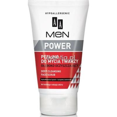 AA Cosmetics  MEN Power Peeling do mycia twarzy głęboko oczyszczający 150 ml