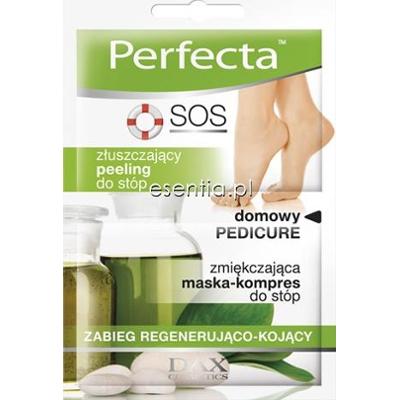 Perfecta  SOS Domowy Pedicure - Złuszający peeling + zmiękczająca maska-kompres do stóp 