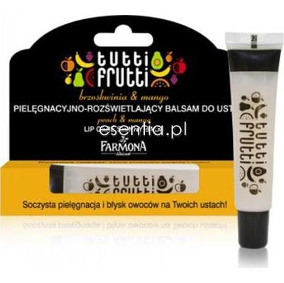 Farmona  Tutti Frutti Pielęgnacyjno - rozświetlający balsam do ust Brzoskwinia & Mango 15 g