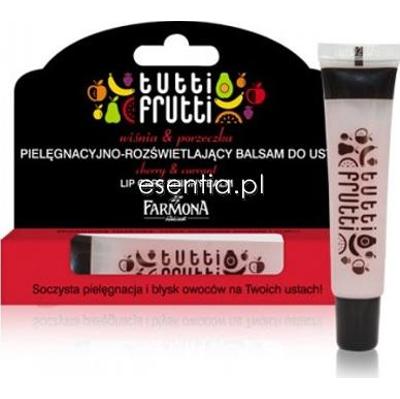 Farmona  Tutti Frutti Pielęgnacyjno - rozświetlający balsam do ust Wiśnia i Porzeczka 15 g