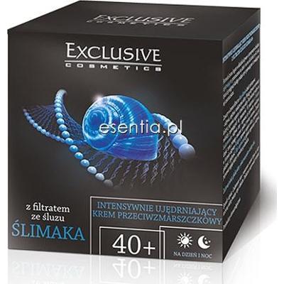 Exclusive Cosmetics  Intensywnie ujędrniający krem przeciwzmarszczkowy z filtratem ze śluzu ślimaka 40+ 50 ml