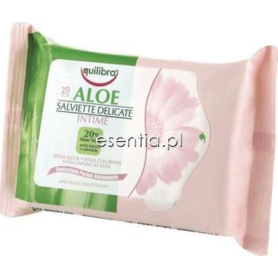 Equilibra  Aloesowe chusteczki do higieny intymnej 