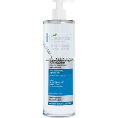 Bielenda Professional Home Expert Głęboko nawilżający płyn micelarny do mycia i demakijażu Aqua Infusion 390 ml