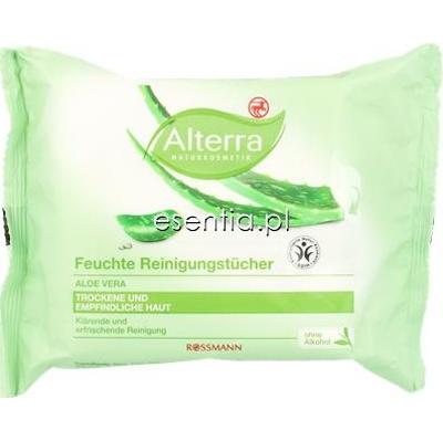 Alterra  Chusteczki oczyszczające Aloes 25 ml