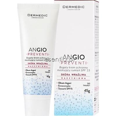 Dermedic  Angio Preventi Bogaty krem ochronny maskujący rumień SPF15 45 g