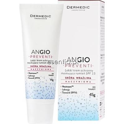 Dermedic  Angio Preventi Lekki krem ochronny maskujący rumień SPF15 45 g