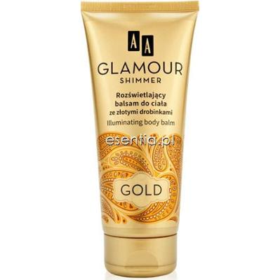 AA Cosmetics  AA Glamour Shimmer Rozświetlający balsam do ciała ze złotymi drobinkami GOLD 200 ml