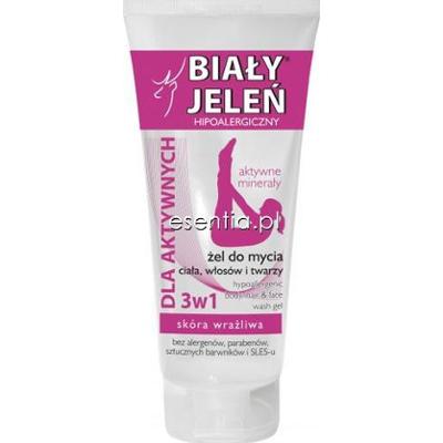 Biały Jeleń  Żel do mycia ciała, włosów, twarzy 3w1 dla aktywnych kobiet 200 ml