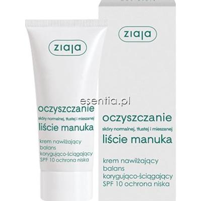 Ziaja  oczyszczanie - liście manuka, Krem nawilżający balans korygująco - ściągający 50 ml