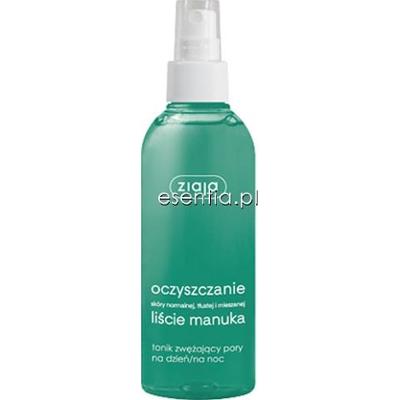 Ziaja  oczyszczanie - liście manuka, Tonik zwężający pory na dzień/na noc 200 ml