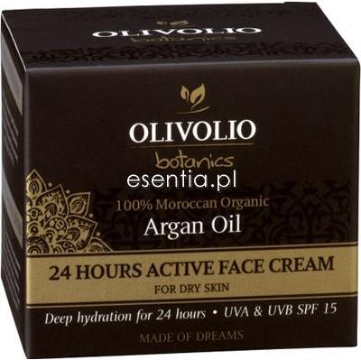 Olivolio  Argan Oil Krem do twarzy aktywny 24h z olejem arganowym SPF15 