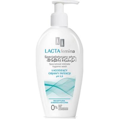 AA Cosmetics  LACTAfemina Specjalistyczny płyn do higieny intymnej łagodzący objawy infekcji 300 ml