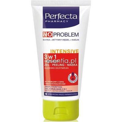 Perfecta  No Problem Intensive Siarkowy żel-peeling-maska 3w1 140 g