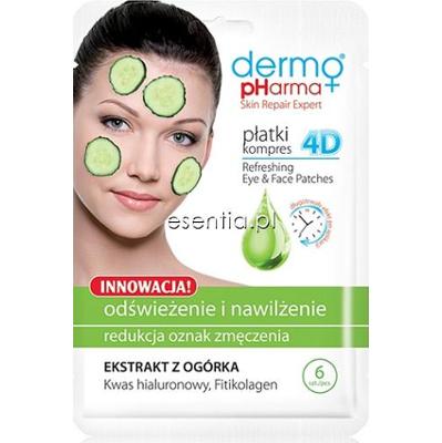 DermoPharma+  Płatki kompres 4D - ekstrakt z ogórka op./ 6 szt.