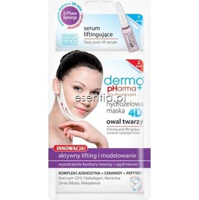 DermoPharma+  Hydrożelowa maska 4D owal twarzy 