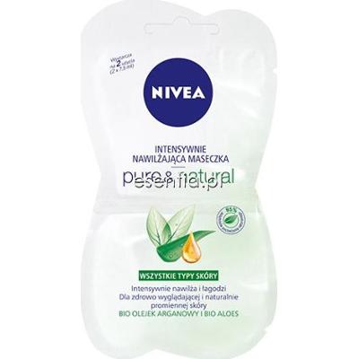 NIVEA  Maseczka intensywnie nawilżająca Pure & Natural 15 ml