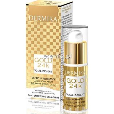 Dermika  Gold 24k Total Benefit Esencja Młodości luksusowy krem wokół oczu 15 ml