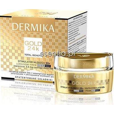 Dermika  Gold 24K Total Benefit 55+ Stymulator Młodości luksusowy krem na dzień/noc 50 ml