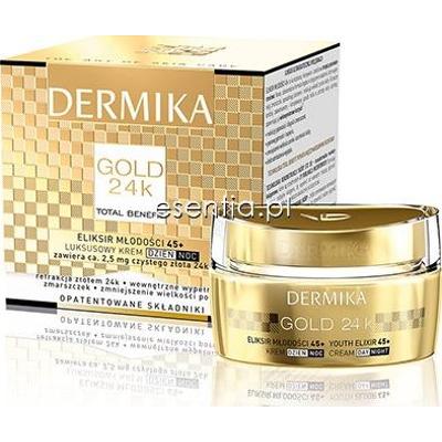 Dermika  Gold 24K Total Benefit 45+ Eliksir Młodości luksusowy krem na dzień/noc 50 ml