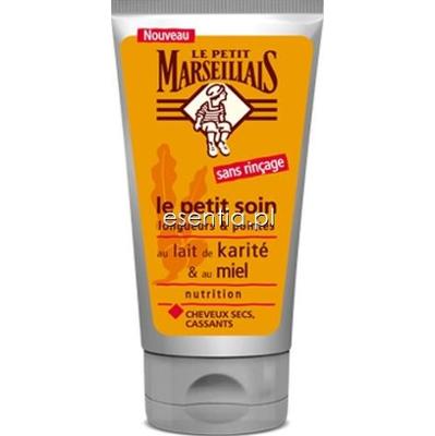 Le Petit Marseillais  Krem do włosów suchych - mleczko karite i miód 