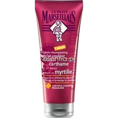 Le Petit Marseillais  Odżywka do włosów farbowanych - olejek szafranowy i borówka 