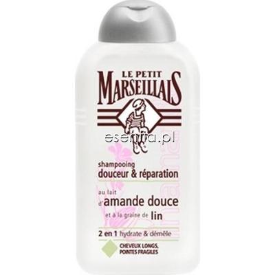 Le Petit Marseillais  Szampon do włosów długich - migdały i len 